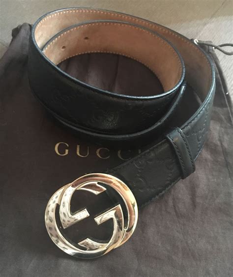 cinto de couro feminino gucci|Cinto Gucci GG Navy .